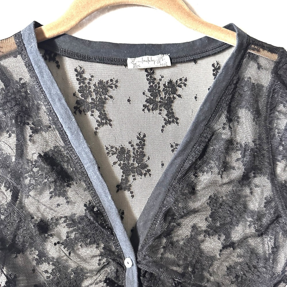 Free People Lady Lux Light Year L Large Bodysuit Black Lace Thong - Picture 3 of 12